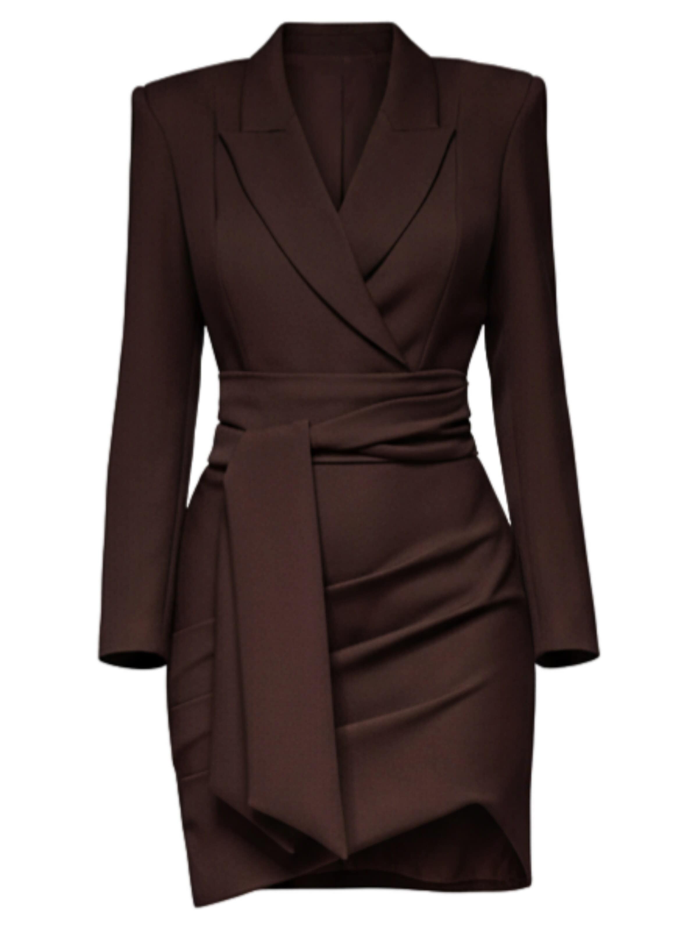Ombre Strickkleid‌‌‌‌‌‌‌‌ in Braun: Vorderseite