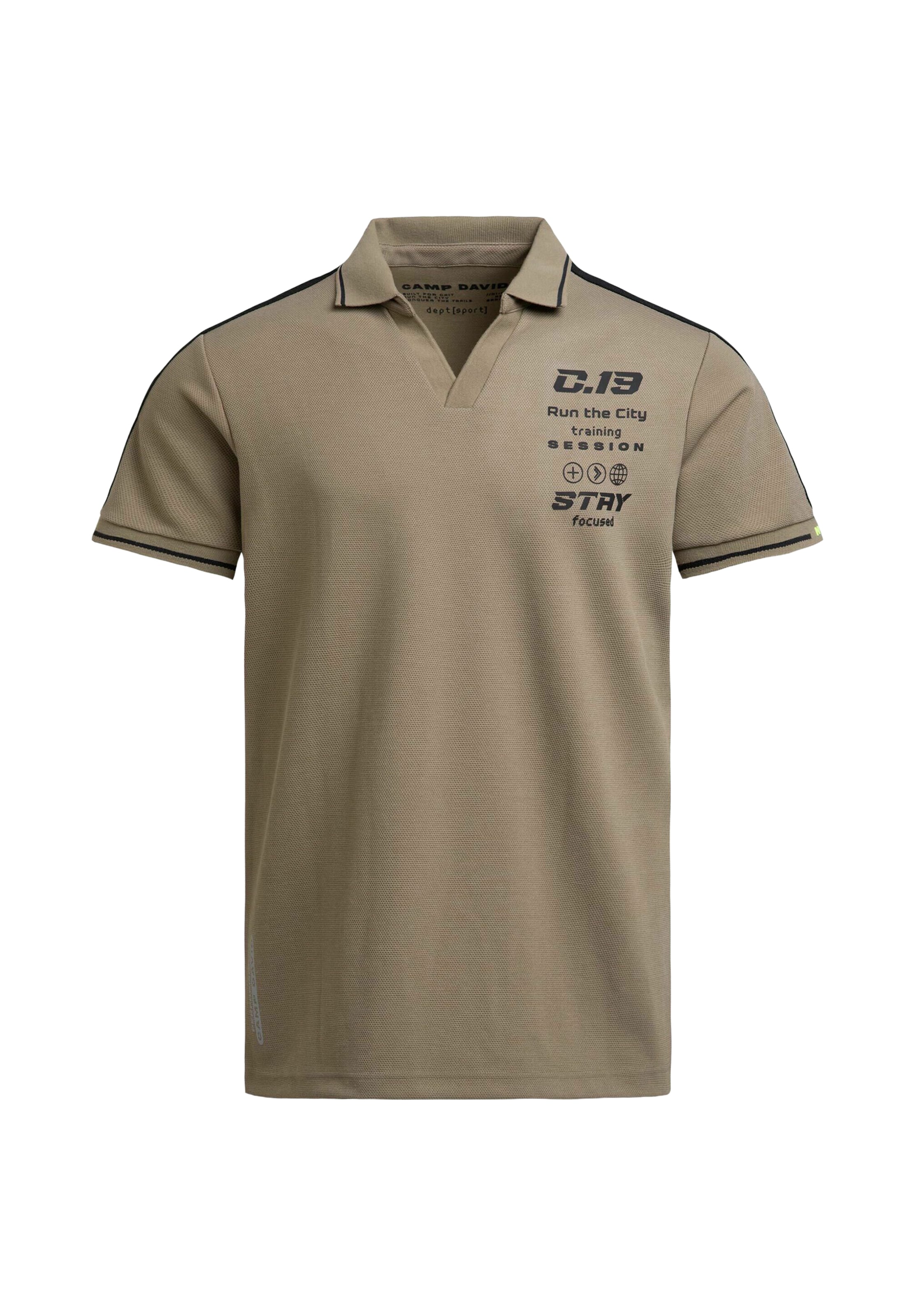 CAMP DAVID - Camiseta en beige: frente