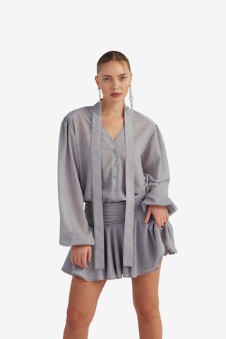 Robe HOLLY LOLLY en gris : devant