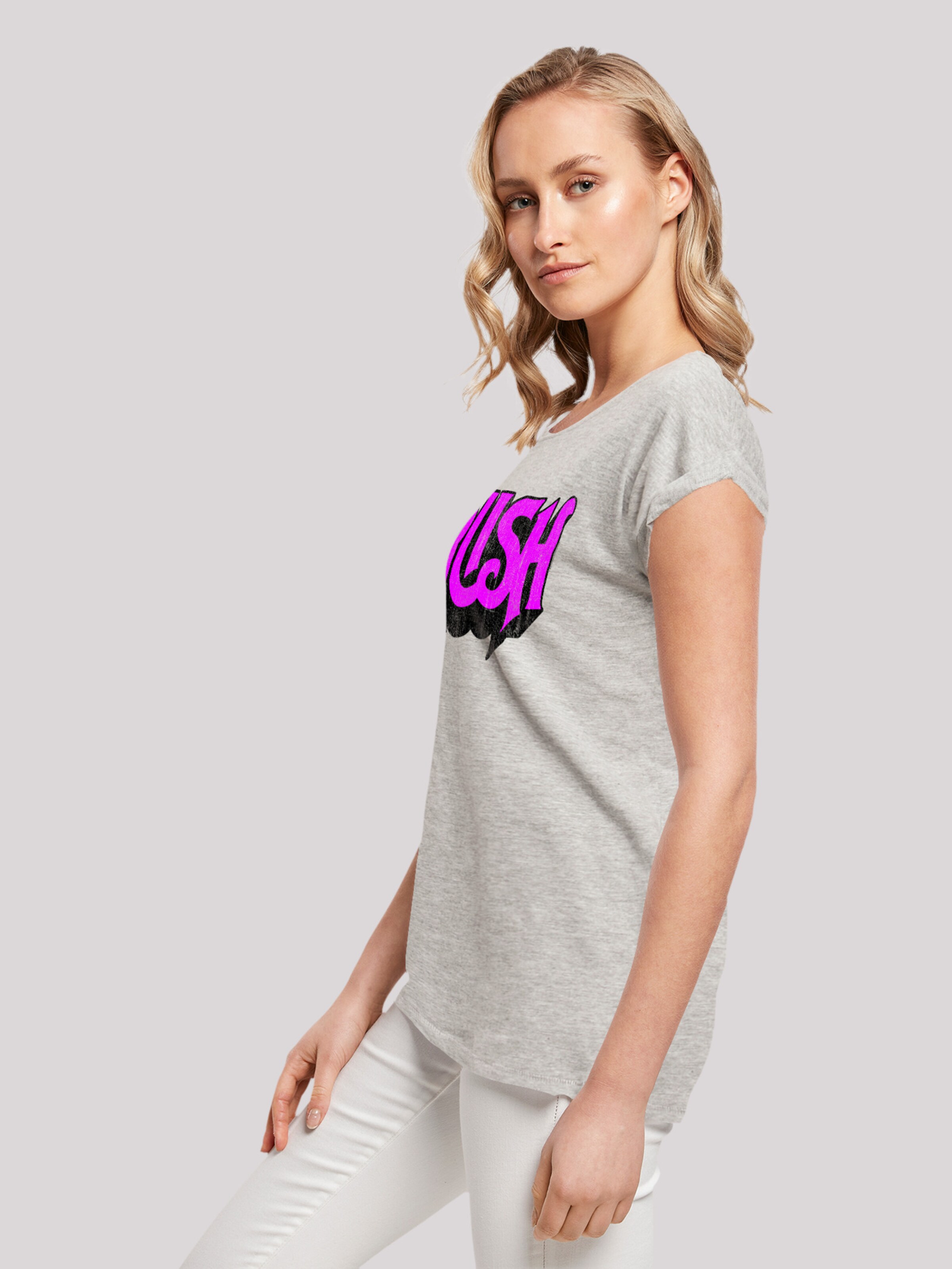 F4NT4STIC T-Shirt 'Rush Rock Band Distressed Logo' in Grau | ABOUT YOU
