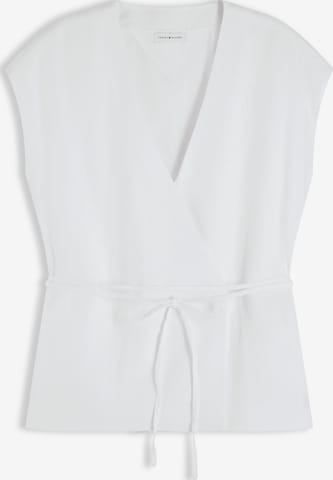 Gilet de costume TOMMY HILFIGER en blanc : devant