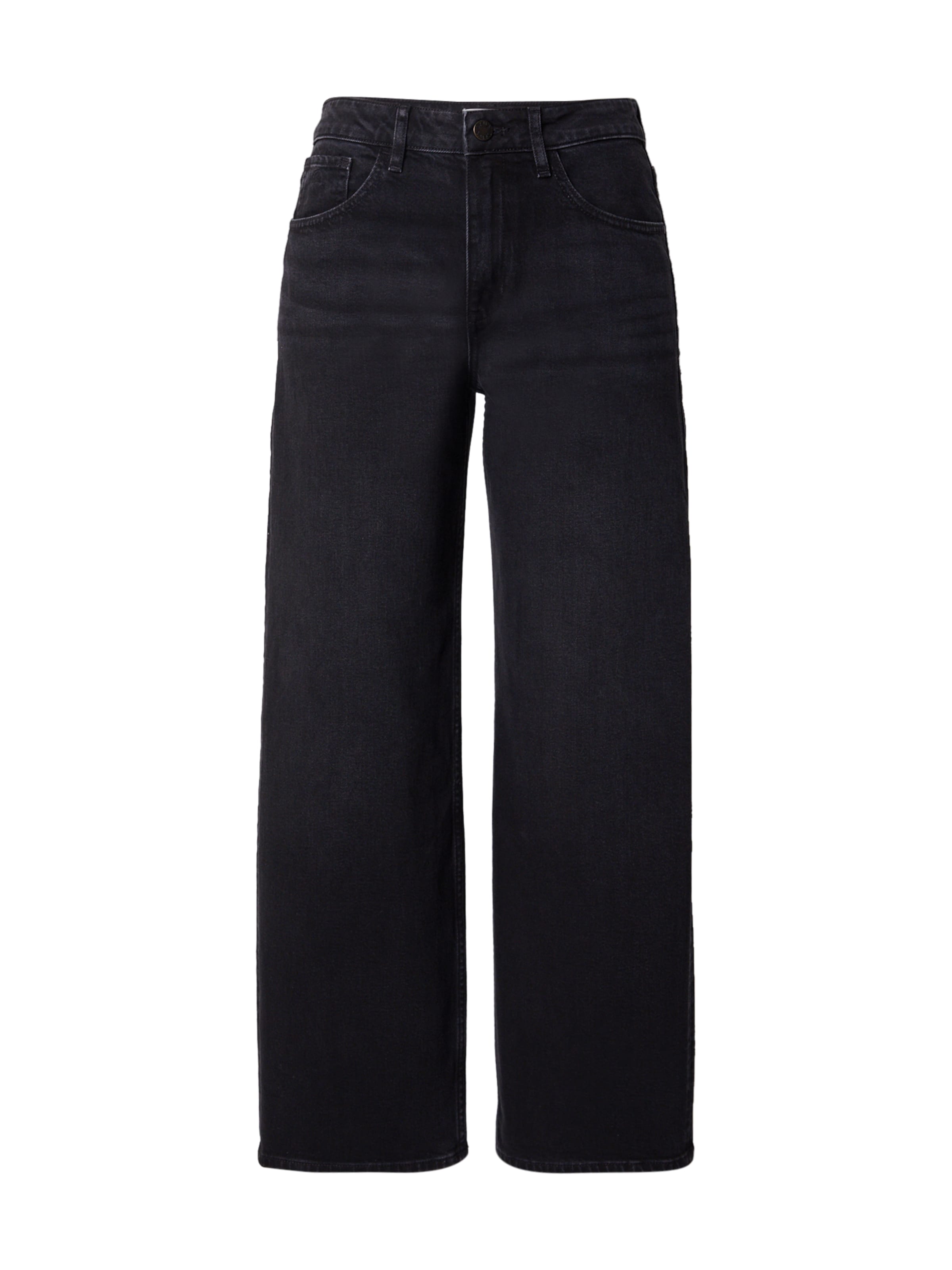 Dawn Wide leg Jeans in Black: front