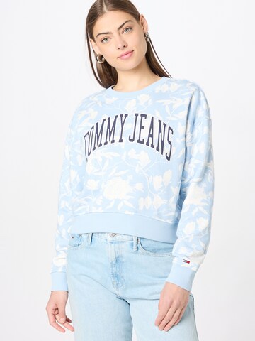 Sweat-shirt Tommy Jeans en bleu : devant