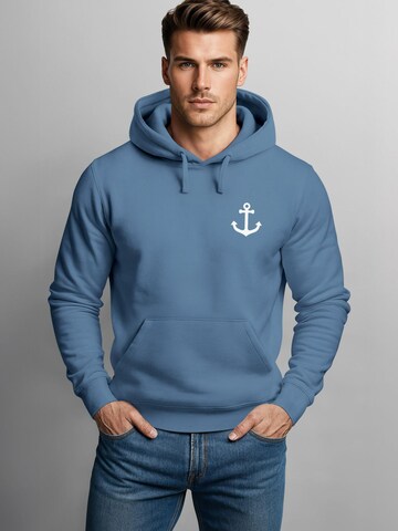 Neverless Sweatshirt 'Anker' in Blau
