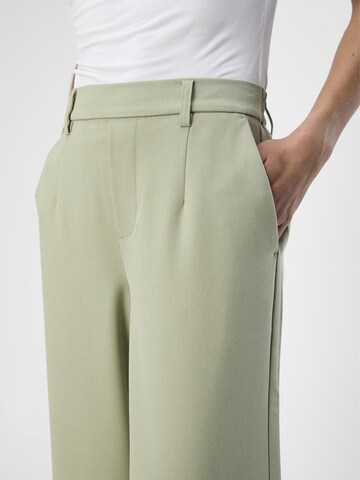 OBJECT Wide leg Pants 'Lisa' in Green