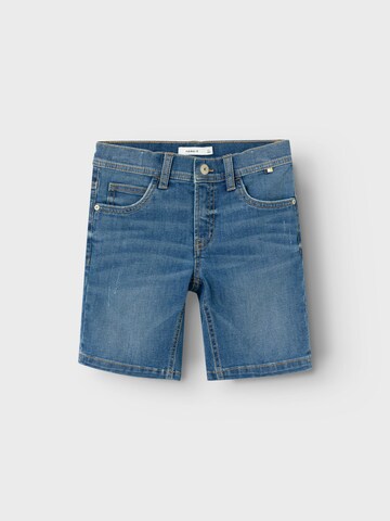 NAME IT Slimfit Džíny 'Silas' – modrá: přední strana