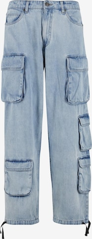 Urban Classics Cargo Jeans in Blue: front