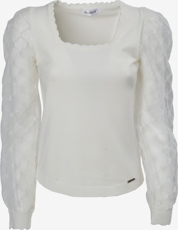 balta Influencer Megztinis: priekis