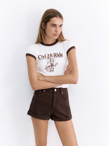 Pull&Bear Loosefit Džíny – hnědá