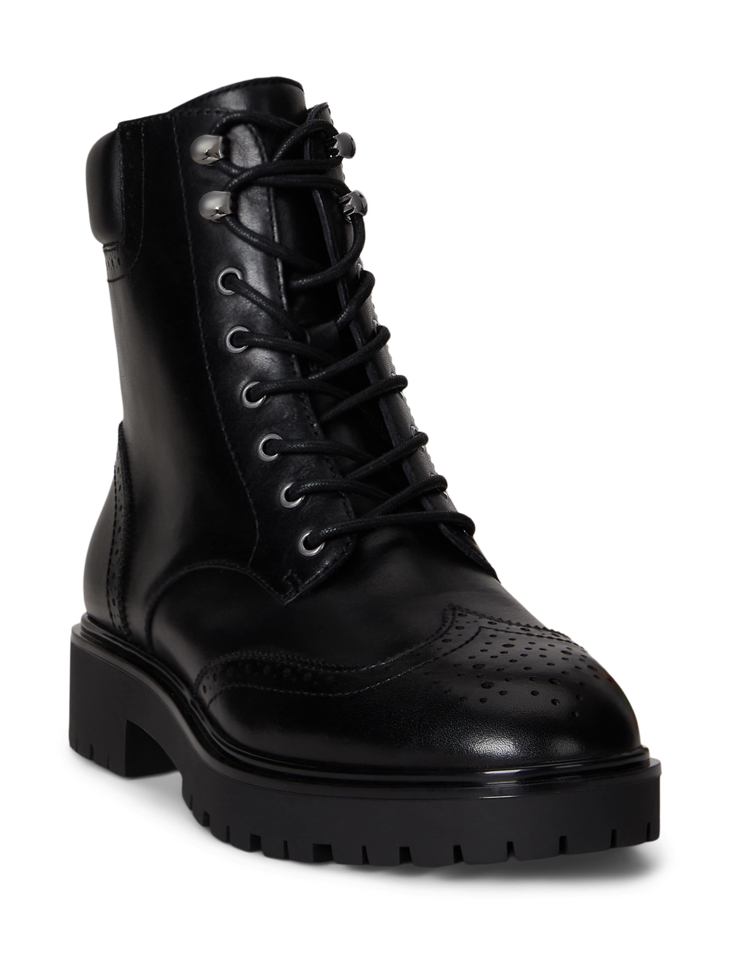 Lauren Ralph Lauren - Botim com fivela 'ALYSN' em preto: frente