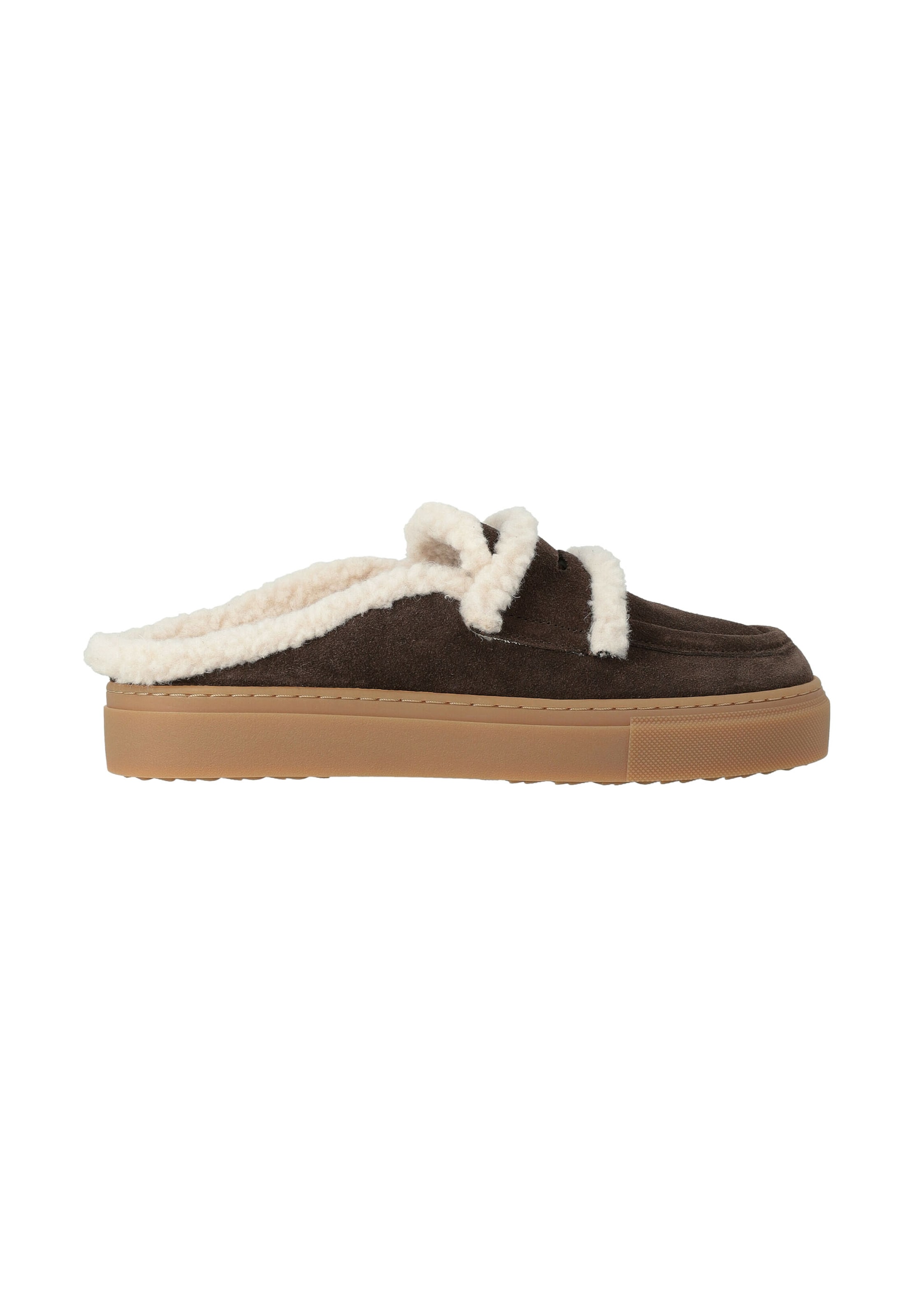 INUIKII Mule in 36 in Dark brown / Natural white, Item view