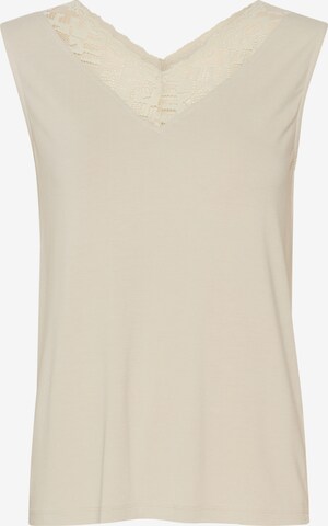 Cream Top 'Trulla' in Beige: voorkant