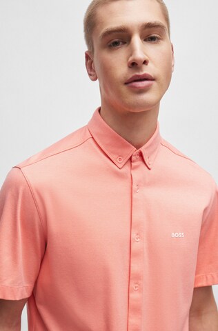 BOSS Regular fit Button Up Shirt in Orange