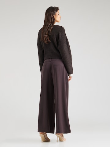 millane Wide leg Παντελόνι πλισέ σε καφέ