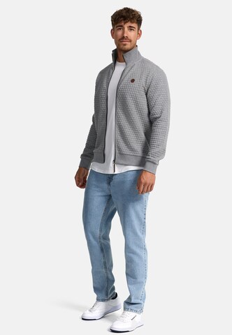 INDICODE JEANS Sweatjacke 'Bermie' in Grau