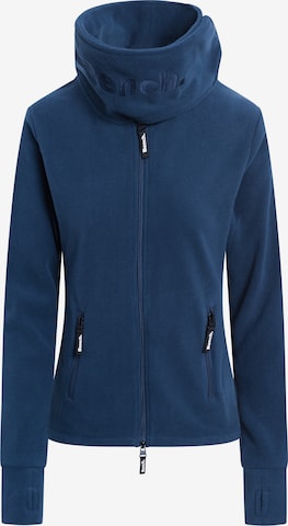 BENCH Fleece Jacket 'Funnel' in Blue: front