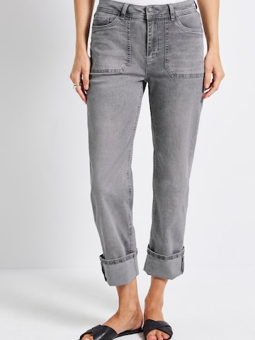 STREET ONE Regular Jeans in Grijs: voorkant
