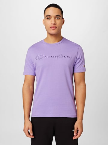 Champion Authentic Athletic Apparel Shirt in Lila: voorkant