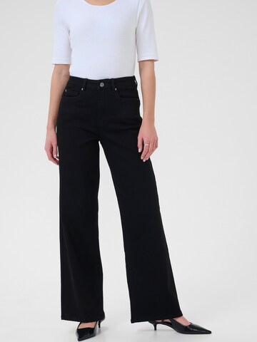 Wide leg Jeans 'KAmeadow' di Kaffe in nero: frontale
