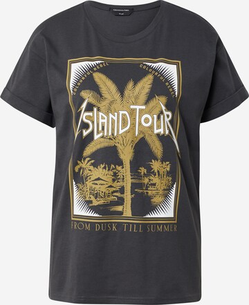 Colourful Rebel T-Shirt 'Island Tour' in Grau: predná strana