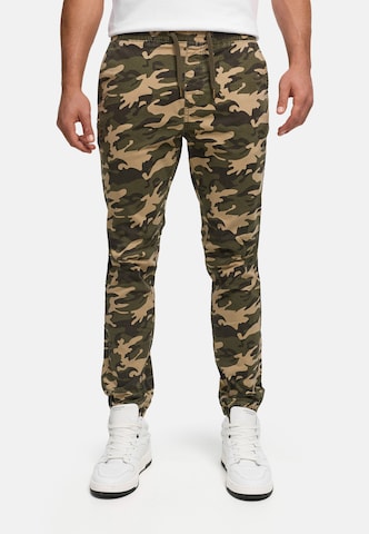 INDICODE JEANS Regular Chino trousers 'Fields' in Green: front