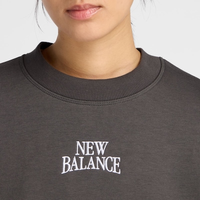 new balance Sweatshirt 'Trackside' in L in anthrazit / weiß, Produktansicht