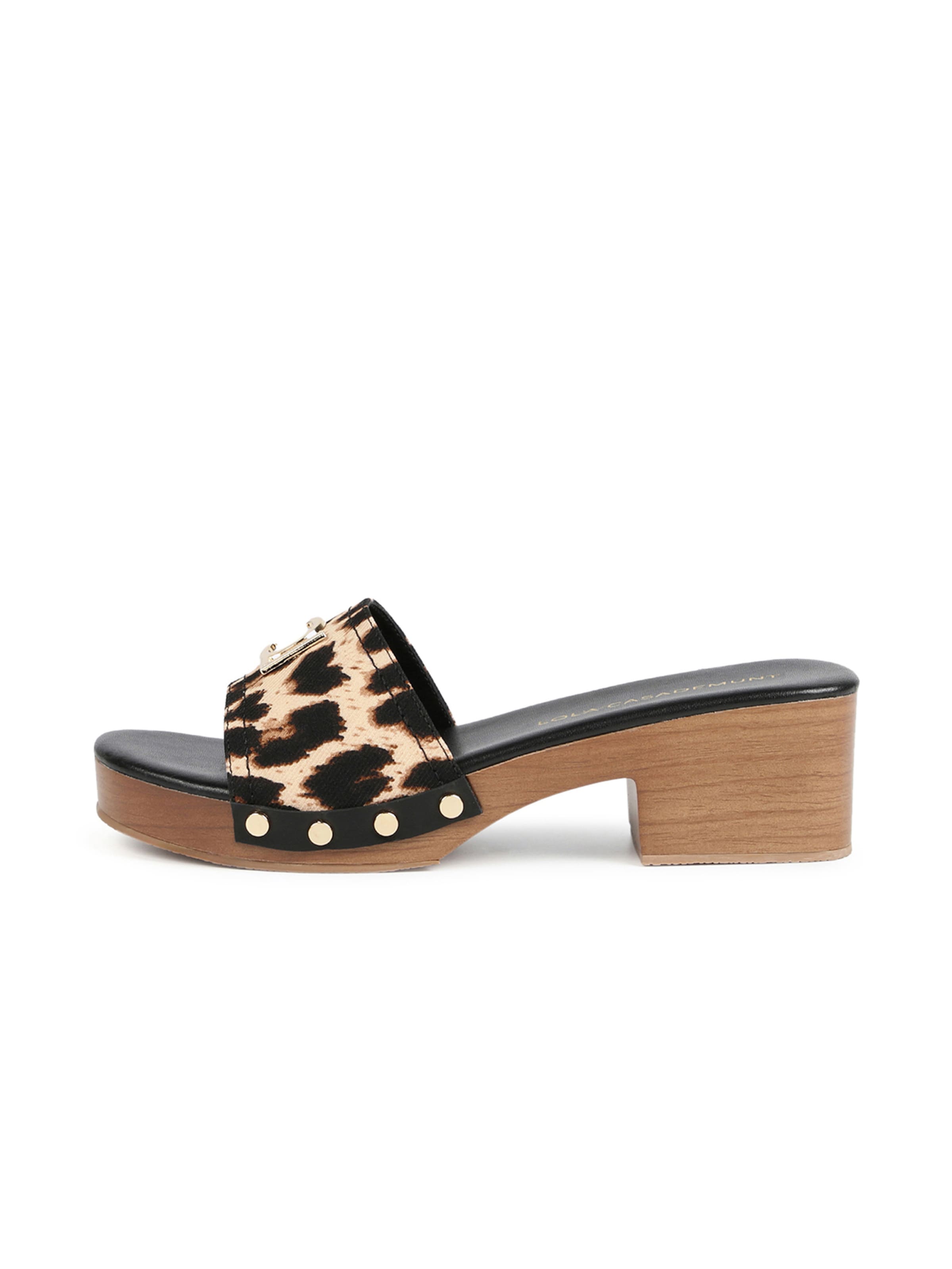 Saboți de la Lola Casademunt pe negru: față