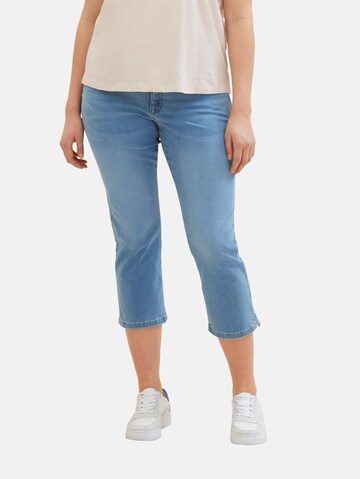 Coupe slim Jean Tom Tailor Women + en bleu : devant