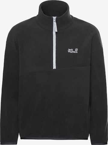 JACK WOLFSKIN Athletic Sweater in Black: front