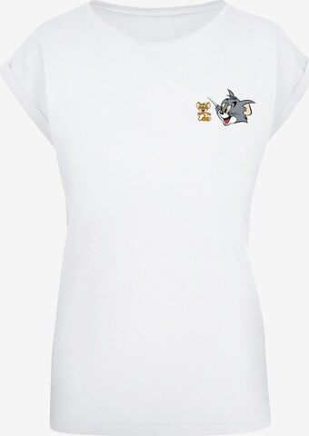 T-shirt 'Tom And Jerry - Classic Heads' ABSOLUTE CULT en blanc : devant