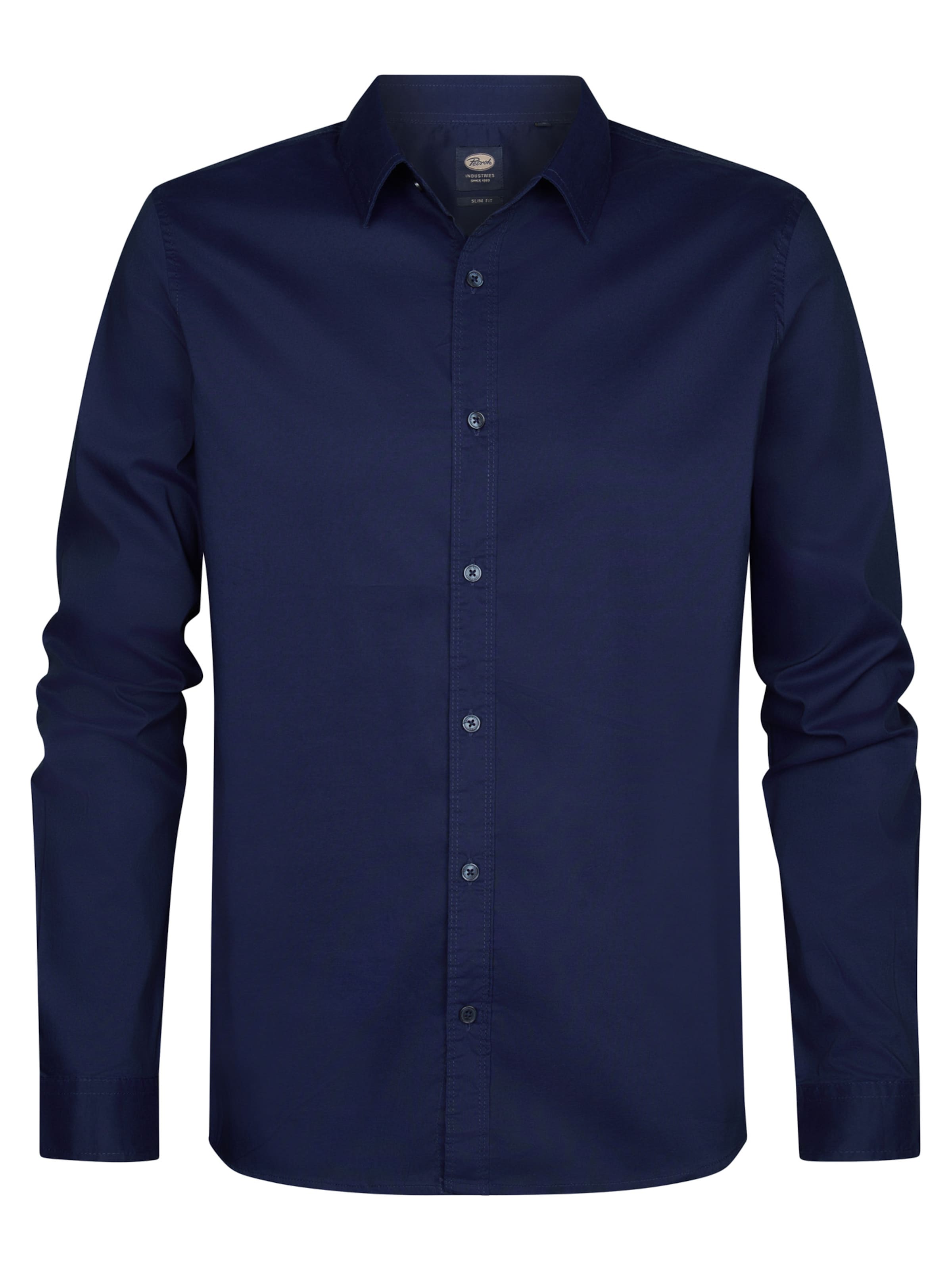 Petrol Industries Slim fit Πουκάμισο σε μπλε: μπροστά