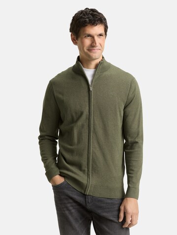 TOM TAILOR Knit cardigan in Green: front