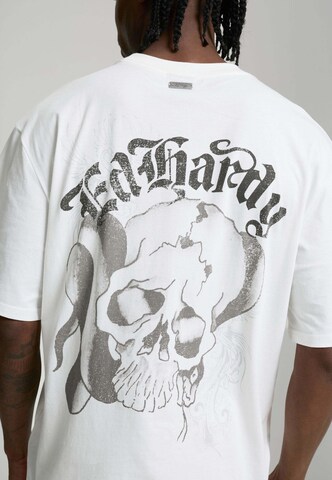 Ed Hardy Μπλουζάκι 'Faded Gothic Skull' σε λευκό