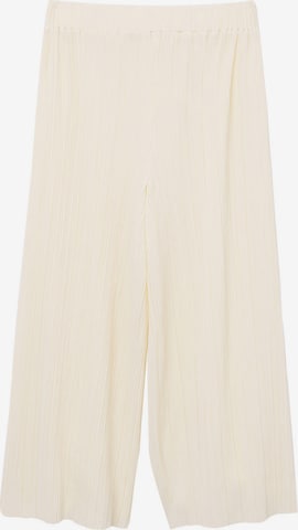 MANGO Wide Leg Bukse 'WILD' i beige: forside