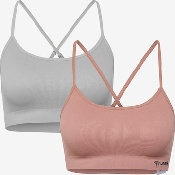 Hummel Bralette Sports Bra 'Juno' in Grey: front