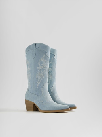 Bottes de cowboy Bershka en bleu