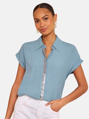 Camicia da donna di love & roses in blu: frontale