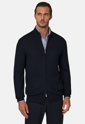 Boggi Milano Gebreid vest in Blauw: voorkant