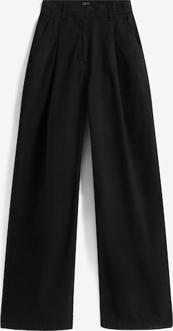 Tommy Jeans Wide leg Pleat-front trousers in Black: front