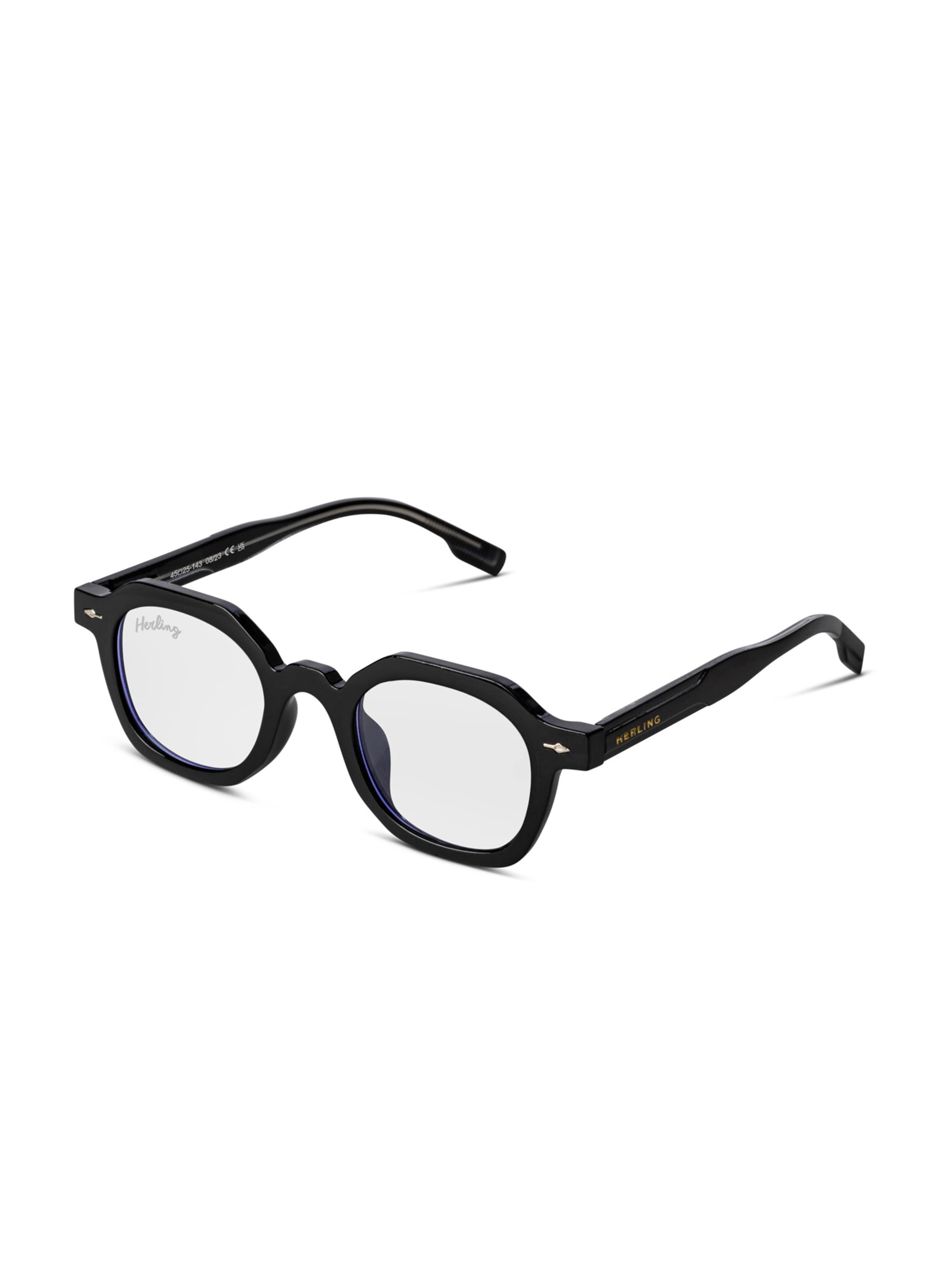 Herling Glasses 'Casimir Blue Light' in Black: front