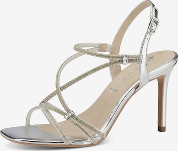 TAMARIS Strap Sandals in Silver: front