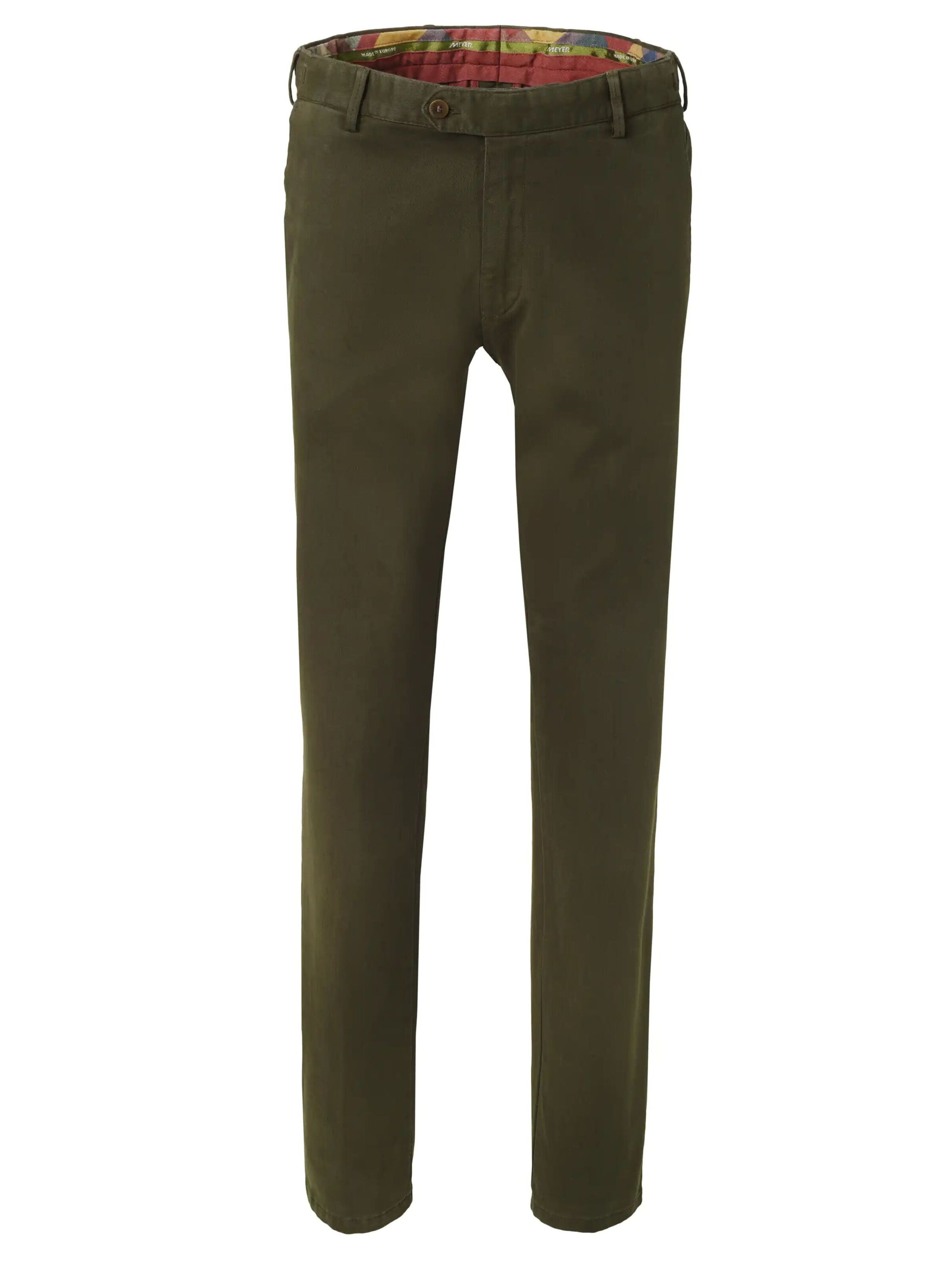 Regular Pantalon chino 'Oslo' Meyer Hosen en vert : devant