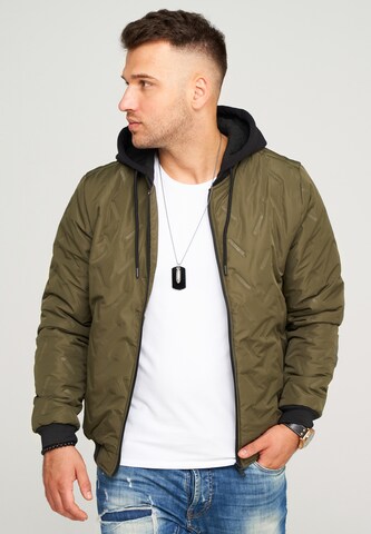 behype Between-Season Jacket 'BHMUS' in Green: front