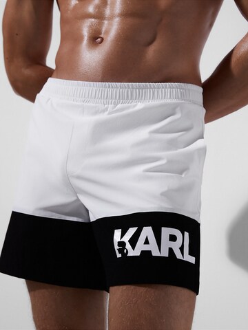 Karl Lagerfeld Badeshorts i hvit