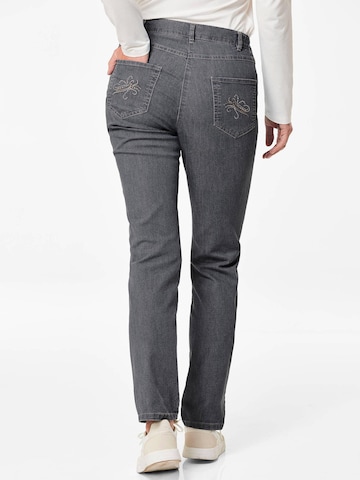 Goldner Slimfit Jeans 'Carla' in Schwarz