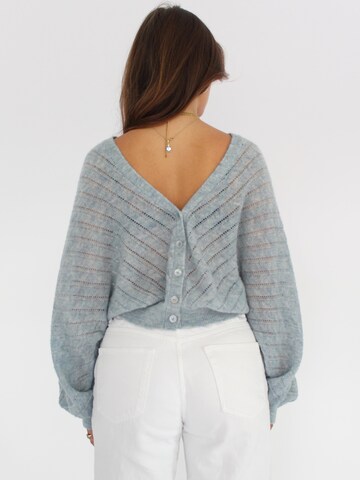Honnête Atelier Gebreid vest 'Sky' in Blauw