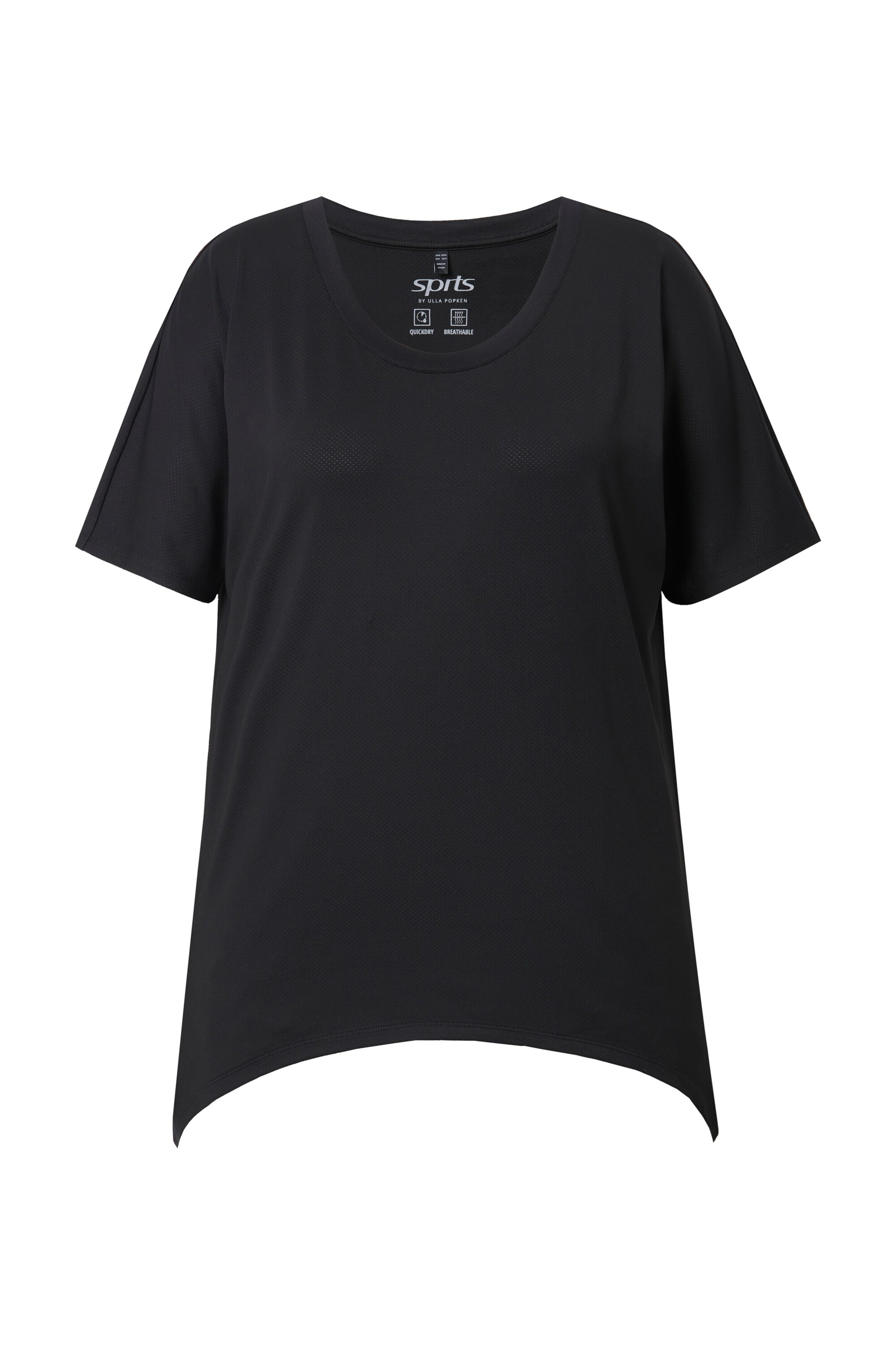 Ulla Popken Shirt in Schwarz: Vorderseite