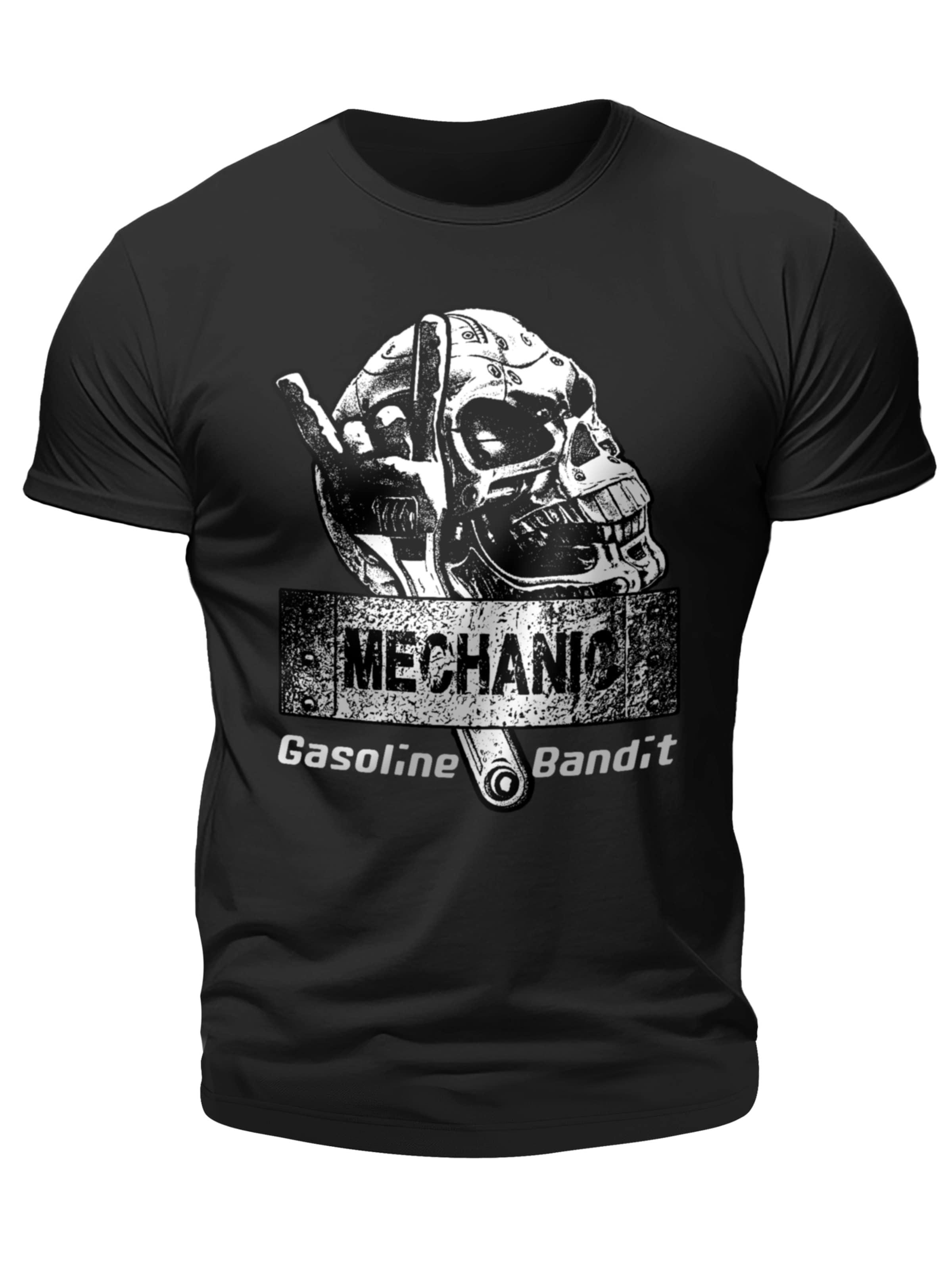 Gasoline Bandit Shirt 'Mechanic' in Black: front
