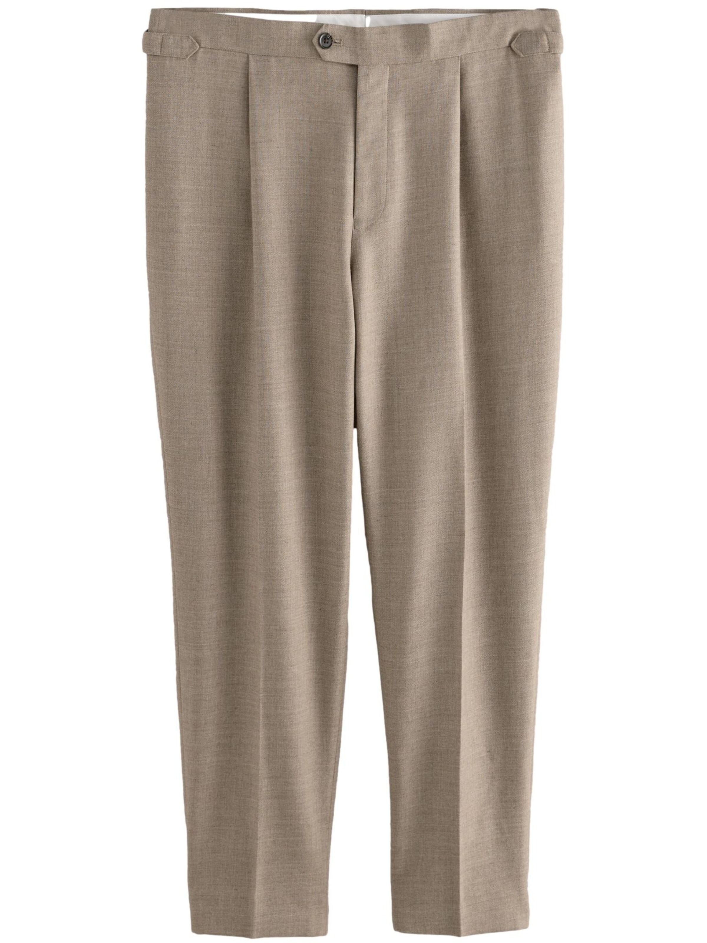 Next Bandplooibroek in de kleur Donkerbeige, Productweergave