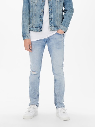 Only & Sons Slimfit Jeans 'Loom' in Blauw: voorkant